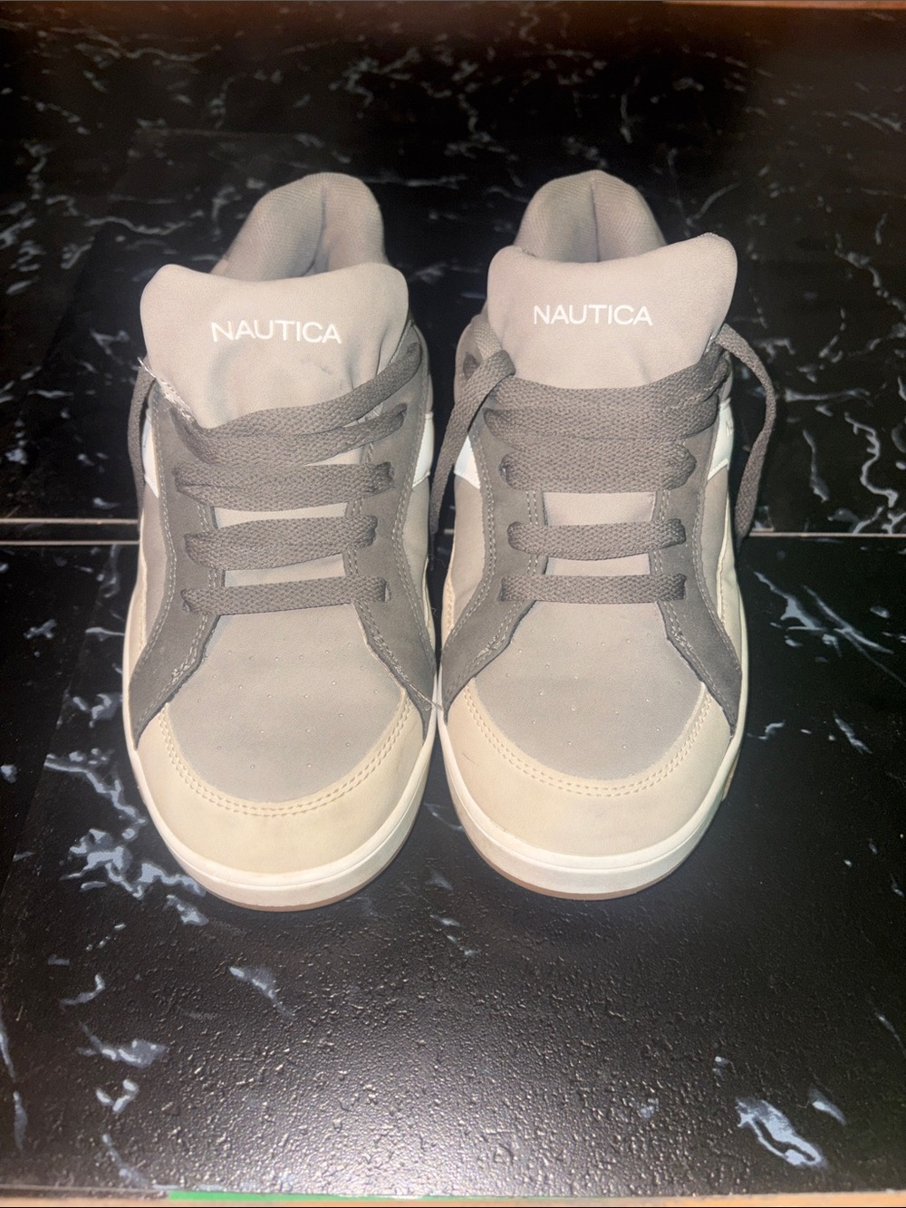 Boys Nautica Light Gray and Beige 👟 Sneaker’s